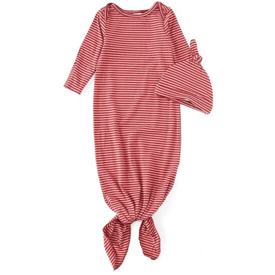 Cheapest 𧨠Starting Out Baby Newborn-6 Months Long-Sleeves Stripe Ribbed Knotted Gown Blue π 6 Cheapest 𧨠Starting Out Baby Newborn-6 Months Long-Sleeves Stripe Ribbed Knotted Gown Blue π - Image 4