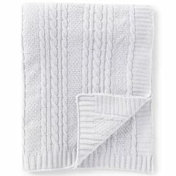 Coupon ✔️ Starting Out Baby Cable Knit Blanket White 🔔