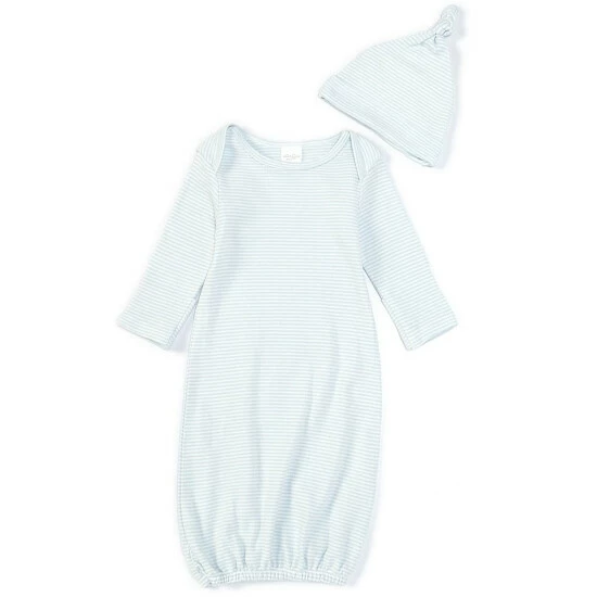 Outlet π₯ Starting Out Baby Newborn-6 Months Blue Stripe Gown & Knot Hat Set π 3 Outlet π₯ Starting Out Baby Newborn-6 Months Blue Stripe Gown & Knot Hat Set π