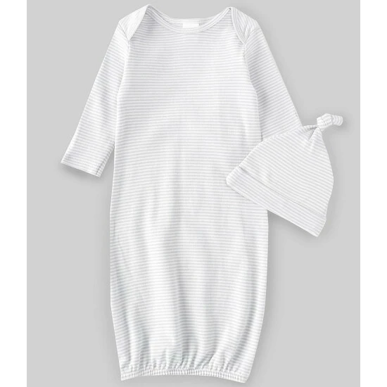Outlet π₯ Starting Out Baby Newborn-6 Months Blue Stripe Gown & Knot Hat Set π 4 Outlet π₯ Starting Out Baby Newborn-6 Months Blue Stripe Gown & Knot Hat Set π - Image 2