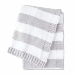 Cheap 😀 Starting Out Baby Stripe Chenille Blanket Grey 🎉