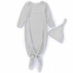 Top 10 😀 Starting Out Baby Newborn-6 Months Long-Sleeve Stripe Knotted Gown Blue 😉 -Starting Out shop unnamed file 153