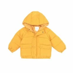 Budget 🎁 Starting Out Baby Boys 12-24 Months Quilted Hooded Puffer 🧥 Coat Yellow 🎉