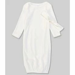 Hot Sale 🔔 Starting Out Baby 👧 Girls Newborn-6 Months Floral Embroidered Gown White 🧨