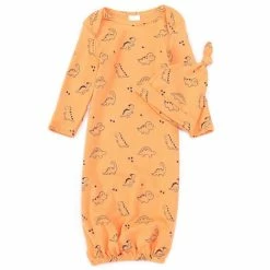 Top 10 ⭐ Starting Out Baby Boy Newborn-6 Months Dino Print Gown Orange 🔥