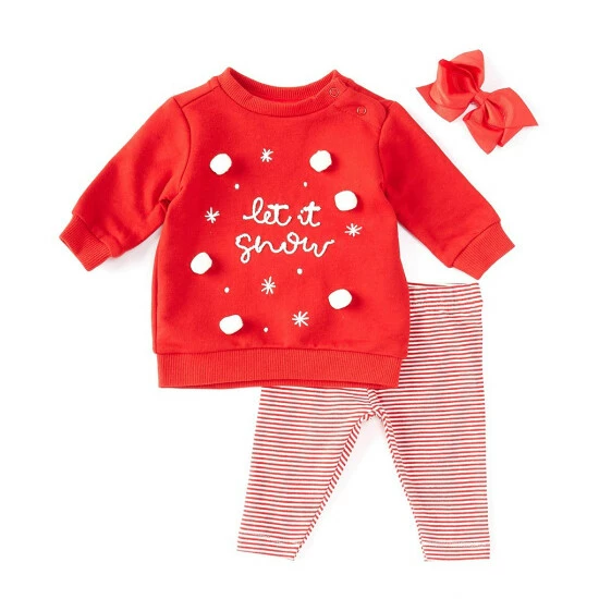 Best Pirce 𧨠Starting Out Baby π§ Girls Newborn-24 Months Let It Snow Long Sleeve Top & Leggings Set Red π 3 Best Pirce 𧨠Starting Out Baby π§ Girls Newborn-24 Months Let It Snow Long Sleeve Top & Leggings Set Red π