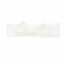 Deals ✨ Starting Out Baby 👧 Girls Cable-Knot Bow Headwrap Ivory 🎉