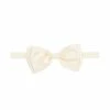 Budget 🥰 Starting Out Baby 👧 Girls French Satin Double Bow Headwrap Ecru 😍
