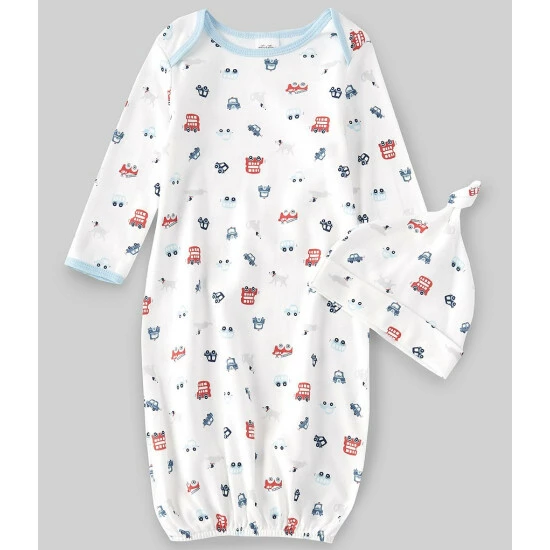 Wholesale π₯ Starting Out Baby Boys Newborn-6 Months Long-Sleeve Busy Town Gown White 𧨠3 Wholesale π₯ Starting Out Baby Boys Newborn-6 Months Long-Sleeve Busy Town Gown White π§¨