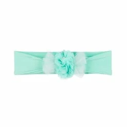 Promo ✨ Starting Out Baby 👧 Girls Pearl Chiffon-Flower Headwrap Mint 🌟