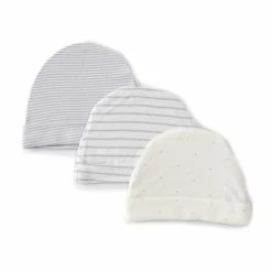 Hot Sale 🎉 Starting Out Baby Star/Stripe 3-Pack Beanies Grey Multi 🔥