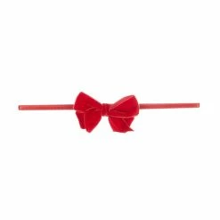 Buy ❤️ Starting Out Baby 👧 Girls Mini Front Tail Velvet Bow Headband Cardinal Red ❤️
