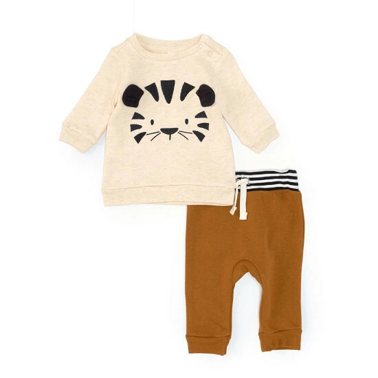 Discount π₯° Starting Out Baby Boys Newborn-9 Months Tiger Pullover & Pants Two Piece Set Natural Oatmeal π 3 Discount π₯° Starting Out Baby Boys Newborn-9 Months Tiger Pullover & Pants Two Piece Set Natural Oatmeal π