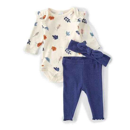 Outlet π€© Starting Out Baby π§ Girls Newborn-9 Months Fall Leaves Long Sleeve Bodysuit & Legging Set Navy π 3 Outlet π€© Starting Out Baby π§ Girls Newborn-9 Months Fall Leaves Long Sleeve Bodysuit & Legging Set Navy π