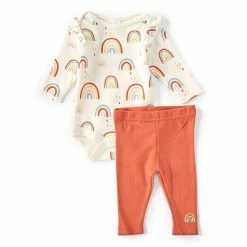 Buy 👏 Starting Out Baby 👧 Girls Newborn-9 Months Rainbow Long Sleeve Bodysuit & Legging Set Bruschetta ⌛
