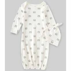 Best Pirce ✨ Starting Out Baby Newborn-6 Months Long-Sleeve Bear Gown Ivory 🥰