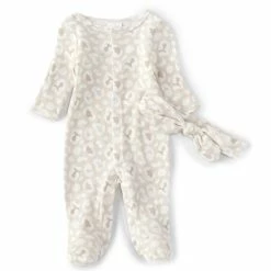 Top 10 ❤️ Starting Out Baby Girl Preemie-9 Months Animal Print Footed Coverall Grey 🛒
