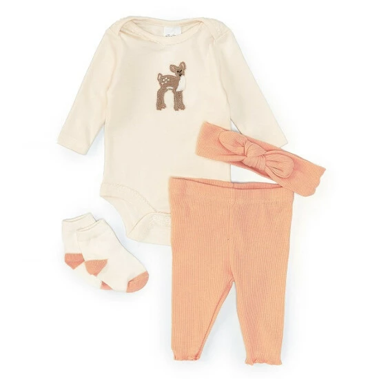 Buy π― Starting Out Baby π§ Girls Newborn-9 Months Fawn Embordered Bodysuit & Ruffle Hem Pants Set Pink β 3 Buy π― Starting Out Baby π§ Girls Newborn-9 Months Fawn Embordered Bodysuit & Ruffle Hem Pants Set Pink β
