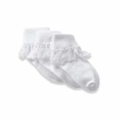 Best deal 🧨 Starting Out 3-Pack Lace Trimmed 🧦 Socks White 👏