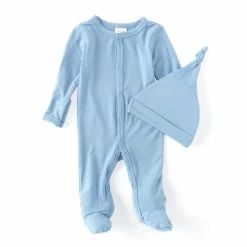 Starting Out shop 16 Wholesale ❤️ Starting Out Baby Newborn-9 Months Footed Coverall & Knot Hat Set Green 👏