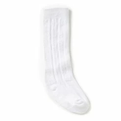 Coupon ⭐ Starting Out Cable Knee-High 🧦 Socks White ⌛