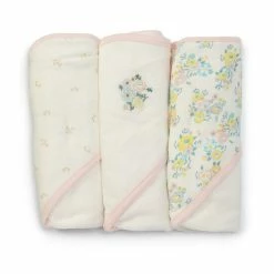 Flash Sale ⌛ Starting Out Baby 👧 Girls Floral 3-Pack Hooded Towels Pink 😍