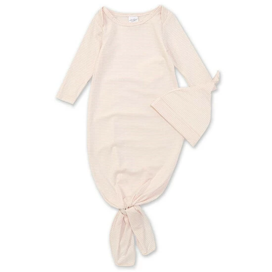 New 𧨠Starting Out Baby π§ Girls Newborn-6 Months Long-Sleeve Stripe Knotted Gown Pink β 3 New 𧨠Starting Out Baby π§ Girls Newborn-6 Months Long-Sleeve Stripe Knotted Gown Pink β