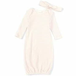 Buy 🎉 Starting Out Baby 👧 Girls Newborn-6 Months Pink Stripe Gown & Knot Headband Set ✔️