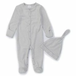 Cheapest 🔔 Starting Out Baby Preemie-9 Months Long Sleeve Mini Stripe Footed Coverall Grey ✨