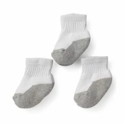 Wholesale ⌛ Starting Out Infant Quarter 🧦 Socks 3-Pack Grey 🌟