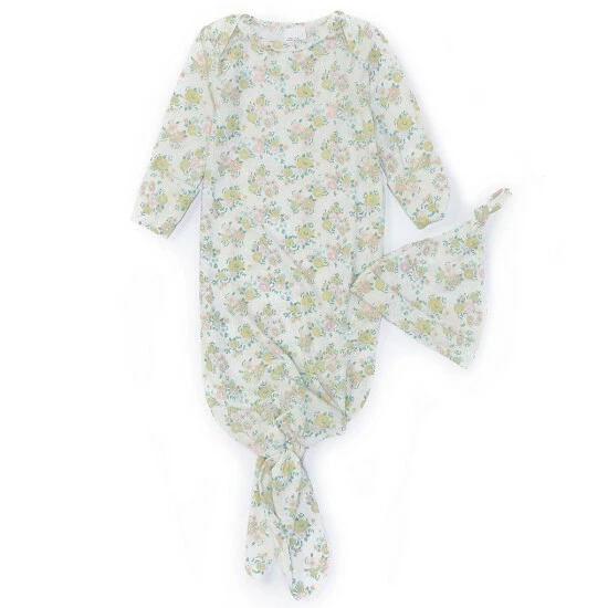 Best Pirce π Starting Out Baby π§ Girls Newborn-6 Months Floral Print Long Sleeve Envelope Neck Knot Gown & Matching Hat 2-Piece Set White Floral π 3 Best Pirce π Starting Out Baby π§ Girls Newborn-6 Months Floral Print Long Sleeve Envelope Neck Knot Gown & Matching Hat 2-Piece Set White Floral π