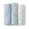 Best deal 👏 Starting Out Baby Boys Elephant 3-Pack Swaddle Blankets Blue 🔔