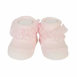Coupon 🛒 Starting Out Baby 👧 Girls Ruffle-Trim Turn Cuff Booties Pink 🧨