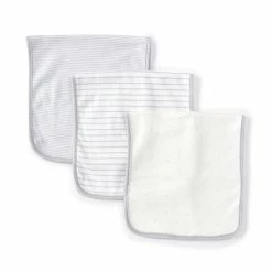 Flash Sale 🛒 Starting Out Baby Stars 3-Pack Burp Cloths Grey ⌛