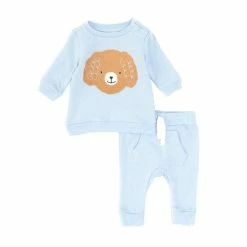 Budget 🌟 Starting Out Baby Boys Newborn-9 Months Puppy Embroidered Top & Pants Two Piece Set Blue 💯