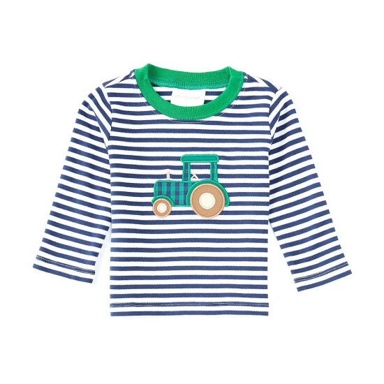 Wholesale π Starting Out Baby Boys 12-24 Months Stripe Tractor Applique Long Sleeve Tee Blue Stripe β 3 Wholesale π Starting Out Baby Boys 12-24 Months Stripe Tractor Applique Long Sleeve Tee Blue Stripe β