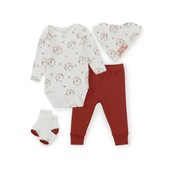 Wholesale π Starting Out Baby Boys Newborn-9 Months First Turkey Day Bodysuit & Pants Set Ivory π 3 Wholesale π Starting Out Baby Boys Newborn-9 Months First Turkey Day Bodysuit & Pants Set Ivory π