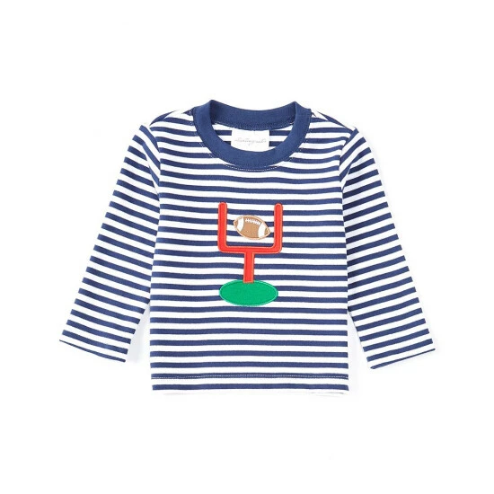 Promo π Starting Out Baby Boy 12-24 Months Stripe Long Sleeve Football Goal Applique Tee Navy π 3 Promo π Starting Out Baby Boy 12-24 Months Stripe Long Sleeve Football Goal Applique Tee Navy π