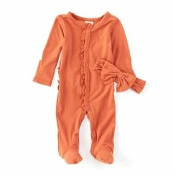 Budget 👏 Starting Out Baby 👧 Girls Newborn-9 Months Footed Coverall Bruschetta ⭐