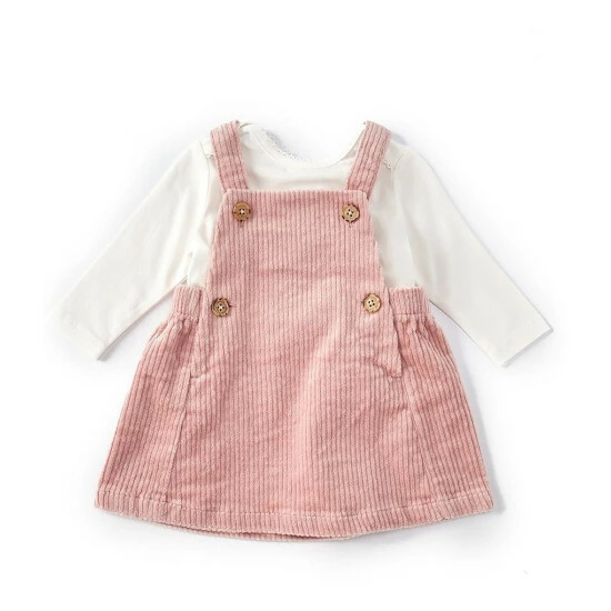 Brand new π Starting Out Baby π§ Girls 3-24 Months Long Sleeve Tee Pinafore Jumper 2-Piece Set Pink π 3 Brand new π Starting Out Baby π§ Girls 3-24 Months Long Sleeve Tee Pinafore Jumper 2-Piece Set Pink π