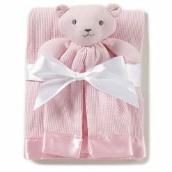 Starting Out shop 18 Outlet ⭐ Starting Out Baby 👧 Girls Satin Trim Blanket & Buddy Pink 😀